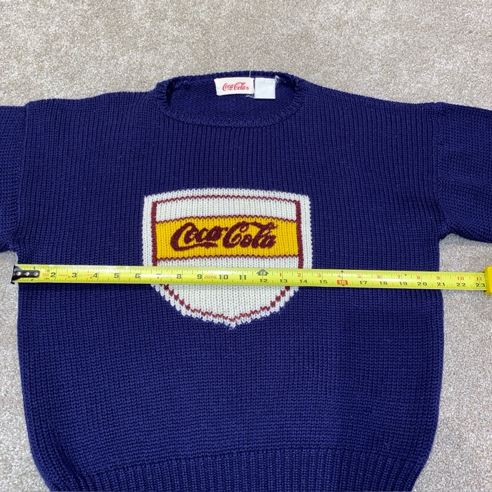 Vintage Coca - Cola Blue Sweater Unique Rare - Picture 6 of 6